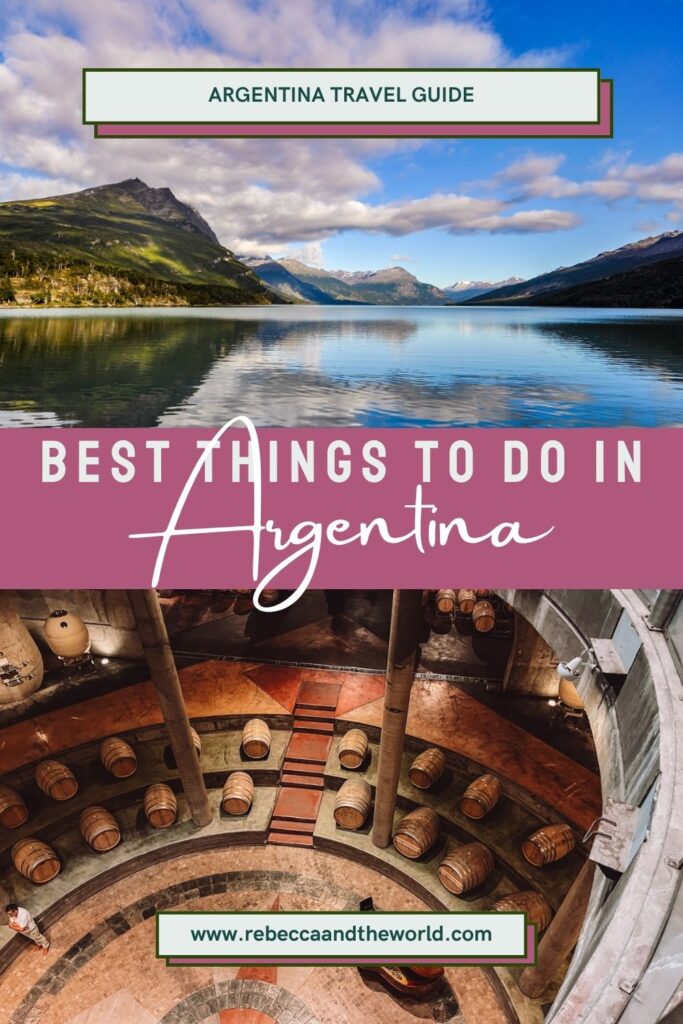 As the second largest country in South America, there are so many things to do in Argentina. Check out this list of the 50 best Argentina tourist attractions and places to see. From walking on a glacier, to tasting delicious wines, to experiencing Oktoberfest, there's something for everyone in Argentina. | Argentina | South America | Buenos Aires | Salta | Perito Moreno Glacier | Argentina Things to Do | Argentina Travel | Argentina Itinerary | Argentina Vacation | Places to Visit in Argentina