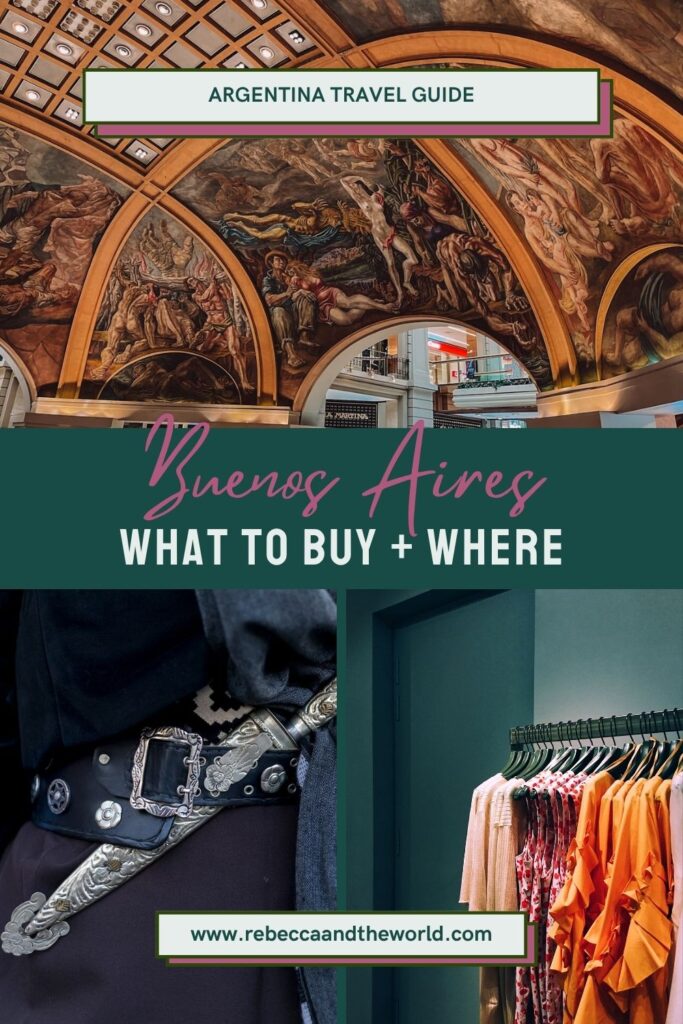 Visiting Buenos Aires and looking for a souvenir to take home? If you're wondering what to buy in Buenos Aires, this Buenos Aires shopping guide will walk you through the best neighbourhoods for shopping in Buenos Aires, what to buy and the best markets in Buenos Aires. Shopaholics, you're going to love Buenos Aires! | Buenos Aires | South America | Buenos Aires What to Buy | Argentina | Shopping | Leather Jacket | Buenos Ares Travel Guide | Argentina Souvenirs | Shopping in Buenos Aires