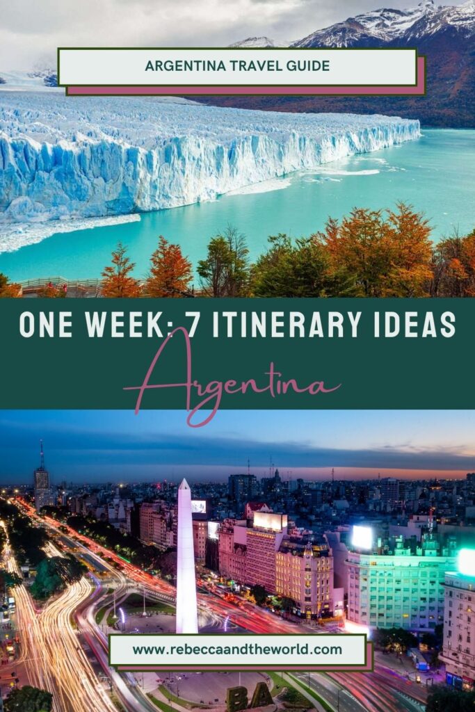 Only got 1 week in Argentina? Here are 7 itinerary options – from Mendoza wine country to Iguazú Falls – from a former expat who lived in Argentina for two years. | 1 Week in Argentina | Argentina Itinerary | Is 1 Week in Argentina Enough | Argentina One Week Itinerary | Argentina Itinerary Ideas | What to See in Argentina | Best Places to Visit in Argentina | What to Do in Argentina | Best Things to Do in Argentina | Argentina Destinations | Where to Go in Argentina | Argentina 1-Week Itinerary