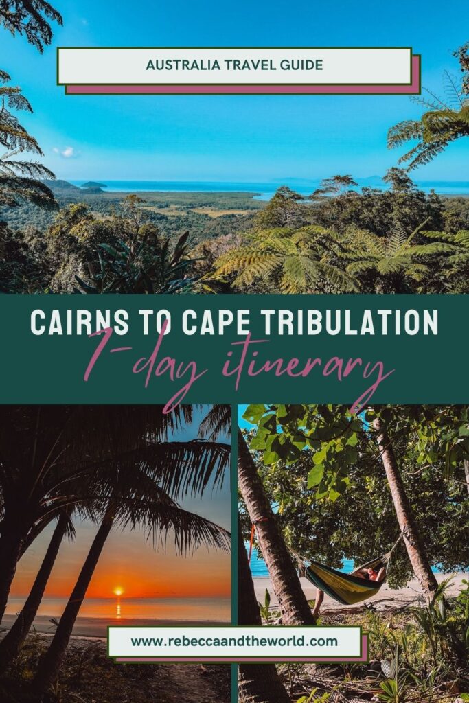 Planning a Cairns to Cape Tribulation road trip? Here's an unforgettable 7-day itinerary along the Great Barrier Reef Drive. | Cairns To Cape Tribulation | 7 Day Cairns To Cape Tribulation Itinerary | 5 Day Cairns To Cape Tribulation Itinerary | Great Barrier Reef Drive Itinerary | Tropical North Queensland Road Trip | Australia Road Trip Itinerary | Port Douglas To Cape Tribulation | Drive Cairns to Cape Tribulation | Best Australian Road Trips | Australian Campervan Hire