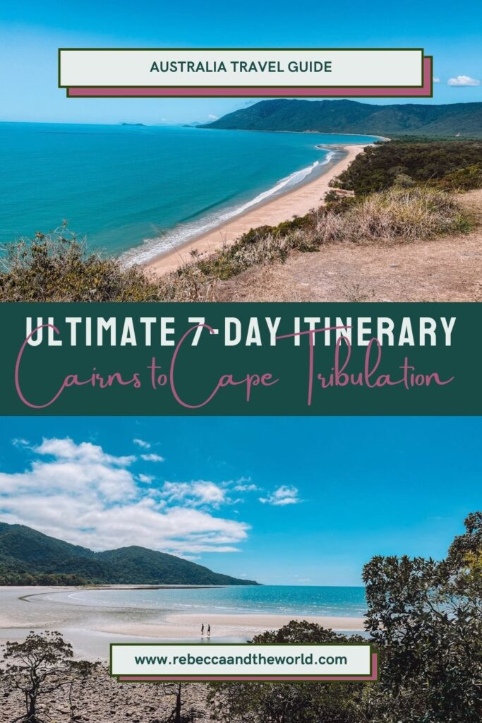 Planning a Cairns to Cape Tribulation road trip? Here's an unforgettable 7-day itinerary along the Great Barrier Reef Drive. | Cairns To Cape Tribulation | 7 Day Cairns To Cape Tribulation Itinerary | 5 Day Cairns To Cape Tribulation Itinerary | Great Barrier Reef Drive Itinerary | Tropical North Queensland Road Trip | Australia Road Trip Itinerary | Port Douglas To Cape Tribulation | Drive Cairns to Cape Tribulation | Best Australian Road Trips | Australian Campervan Hire