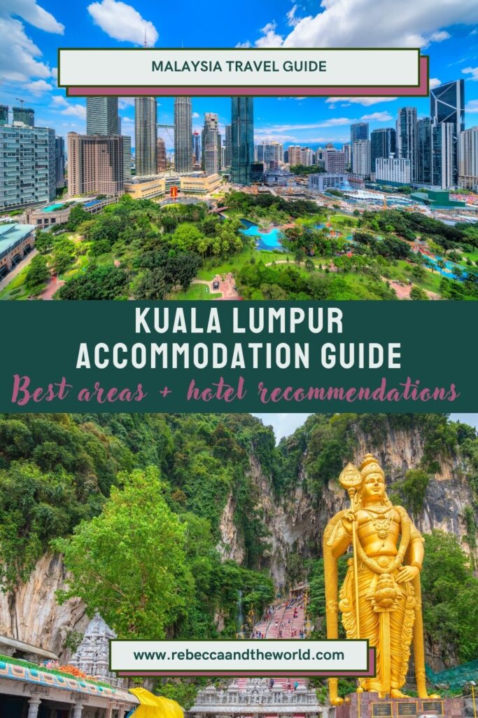 Not sure where to stay in Kuala Lumpur? Here's my guide to the best KL neighbourhoods, with hotel picks for every budget. | Where To Stay In Kuala Lumpur | Kuala Lumpur Hotels | Kuala Lumpur Accommodation Guide | Best Area To Stay In Kuala Lumpur | Kuala Lumpur Travel Guide | KLCC Hotels | Bukit Bintang Hotels | Malaysia Travel Guide | Kuala Lumpur Trip Planning | Best Hotels Kuala Lumpur | Best Kuala Lumpur Neighbourhoods | Where to Stay in KL | KL Travel Guide | Is KL Worth Visiting